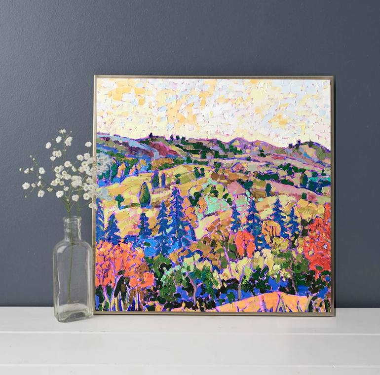 Original Fauvism Landscape Painting by Natalia Bessmertnova