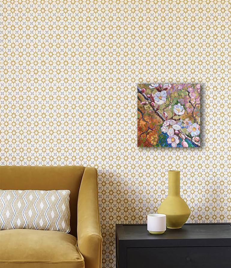 Original Impressionism Floral Painting by Natalia Bessmertnova