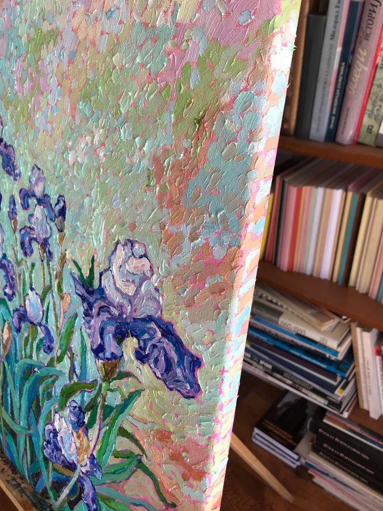 Original Impressionism Floral Painting by Natalia Bessmertnova