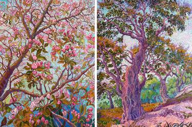 Original Impressionism Landscape Painting by Natalia Bessmertnova