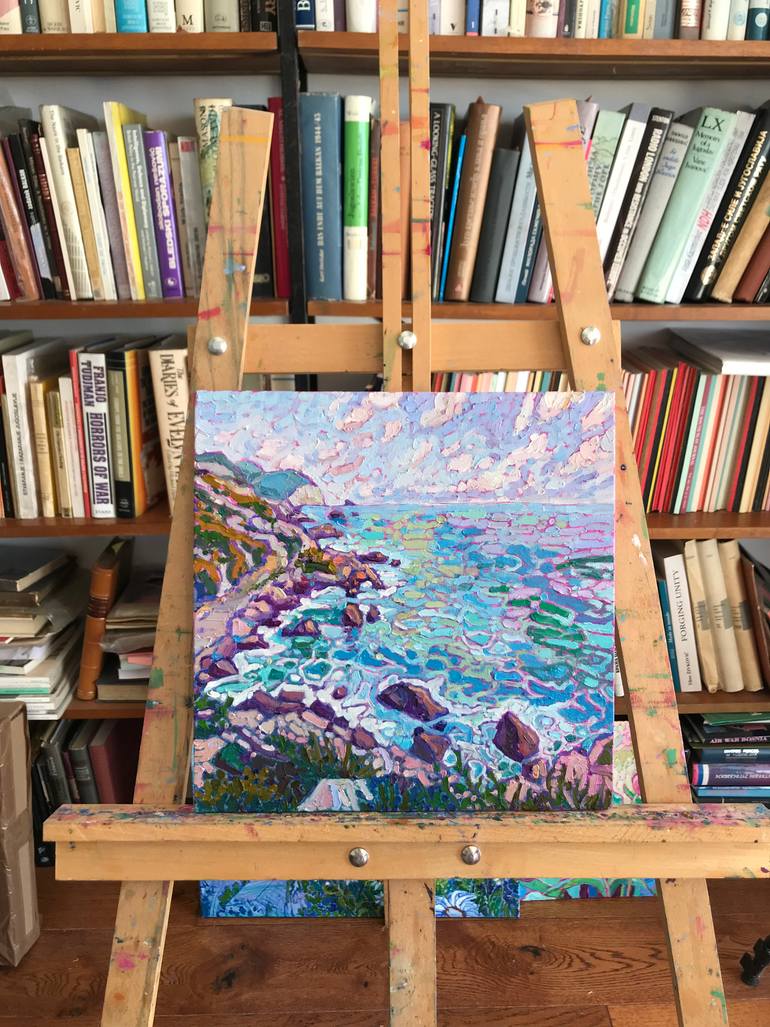 Original Impressionism Seascape Painting by Natalia Bessmertnova