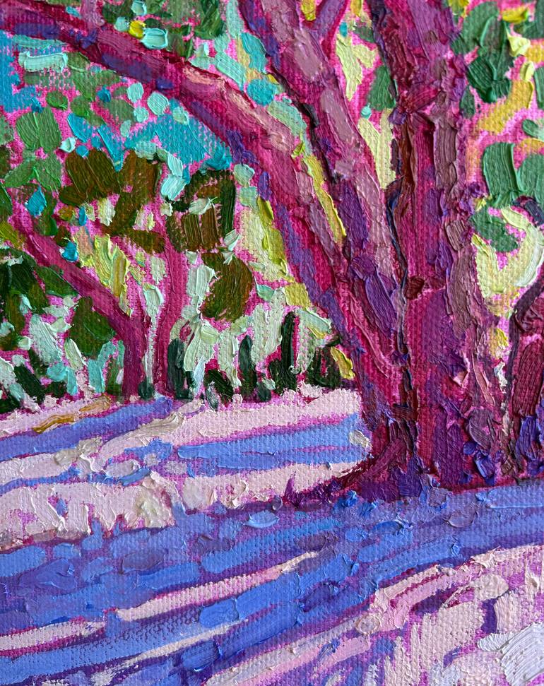 Original Impressionism Landscape Painting by Natalia Bessmertnova