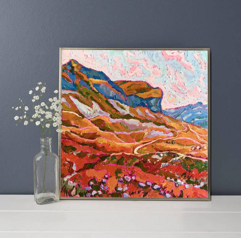 Original Expressionism Landscape Painting by Natalia Bessmertnova