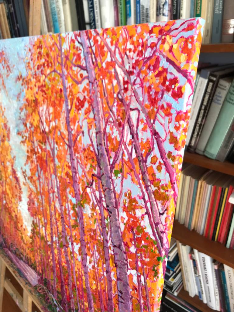 Original Expressionism Landscape Painting by Natalia Bessmertnova