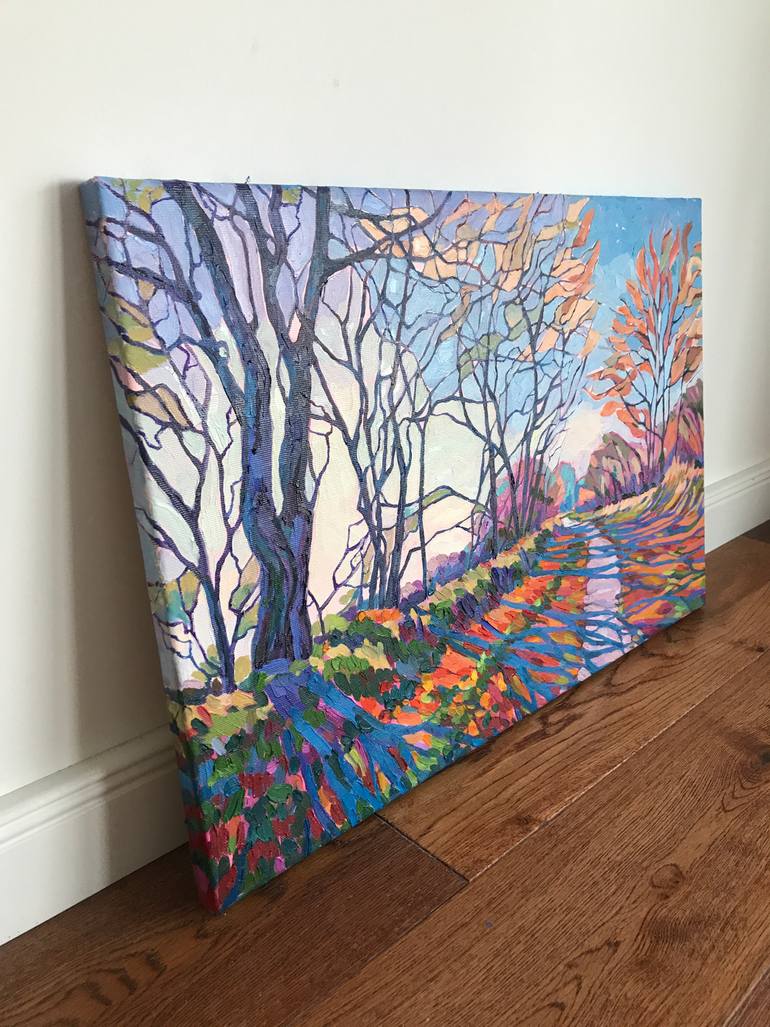 Original Abstract Expressionism Landscape Painting by Natalia Bessmertnova