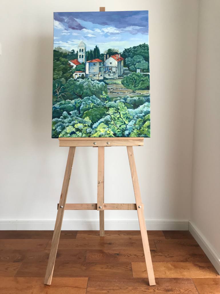 Original Expressionism Landscape Painting by Natalia Bessmertnova
