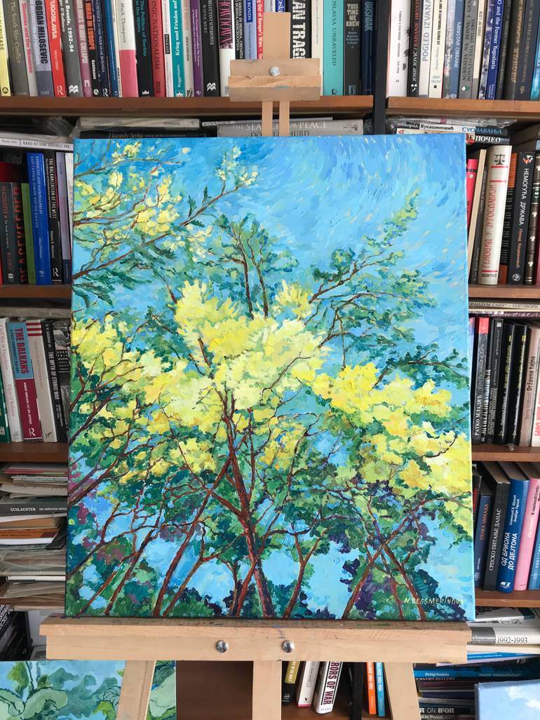 Original Abstract Expressionism Nature Painting by Natalia Bessmertnova