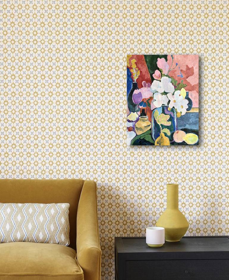 Original Abstract Still Life Painting by Natalia Bessmertnova
