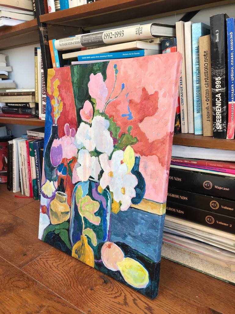Original Abstract Still Life Painting by Natalia Bessmertnova