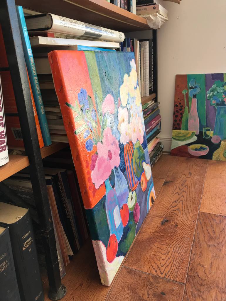 Original Abstract Still Life Painting by Natalia Bessmertnova