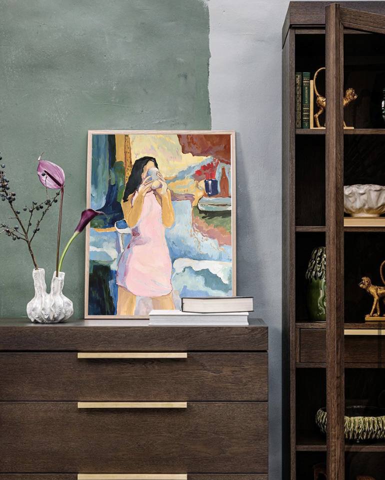 Original Figurative Women Painting by Natalia Bessmertnova