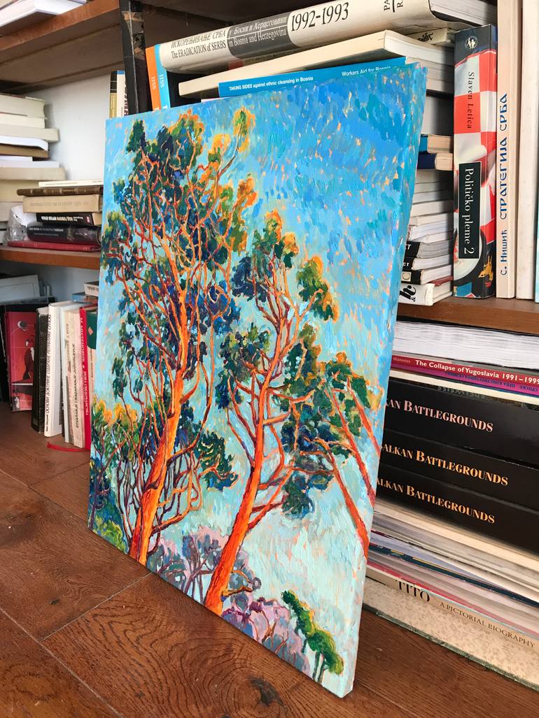 Original Expressionism Landscape Painting by Natalia Bessmertnova