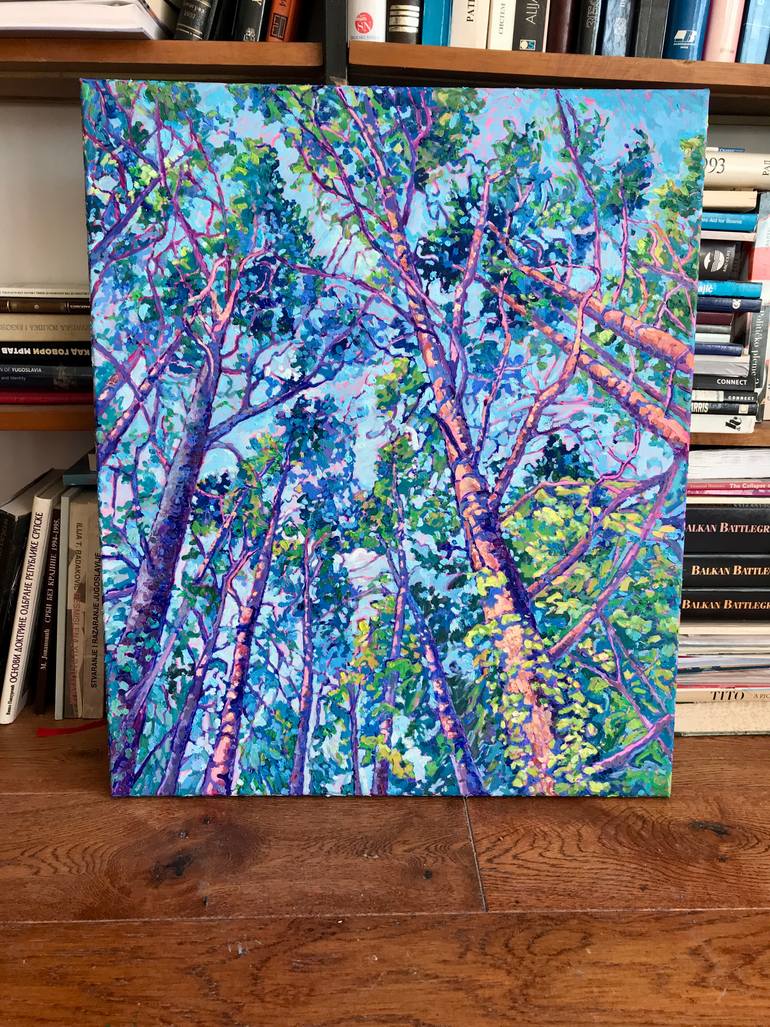 Original Impressionism Landscape Painting by Natalia Bessmertnova