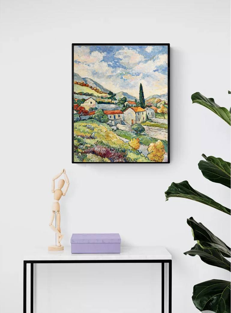 Original Expressionism Landscape Painting by Natalia Bessmertnova