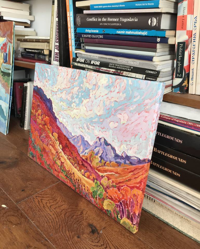 Original Expressionism Landscape Painting by Natalia Bessmertnova