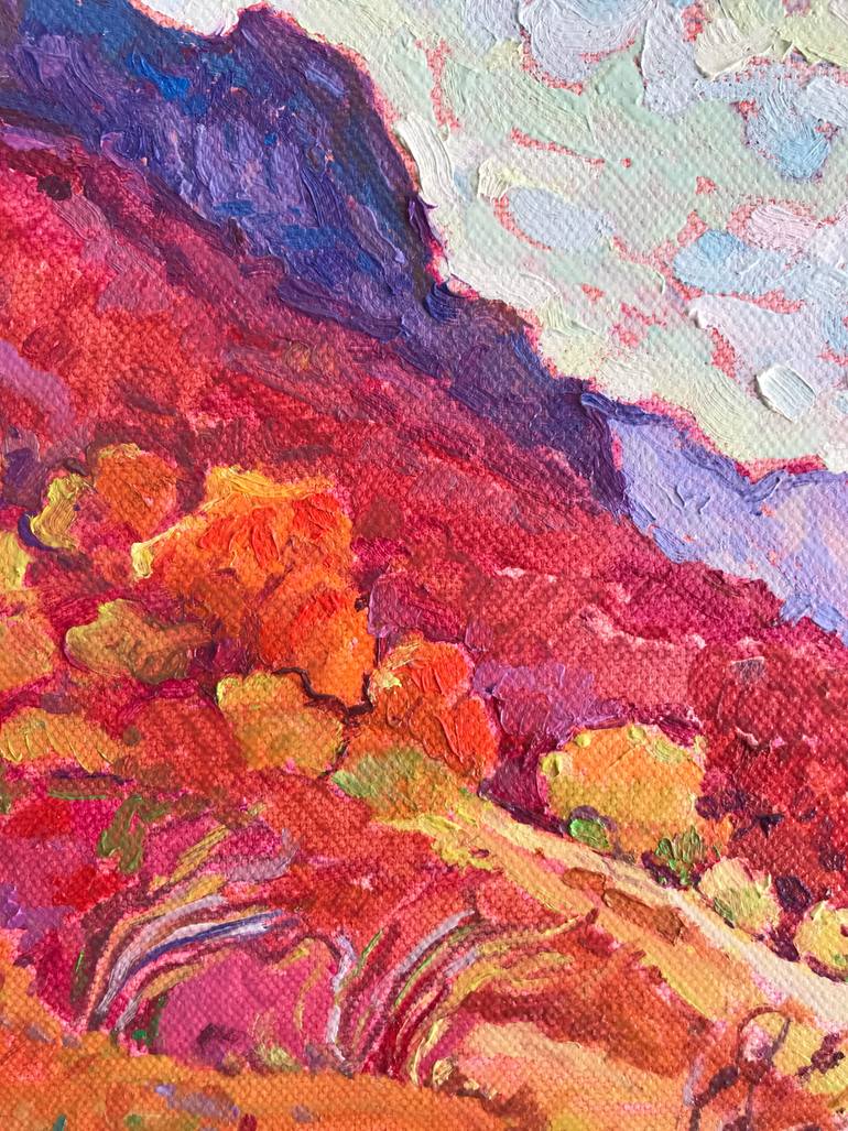 Original Expressionism Landscape Painting by Natalia Bessmertnova