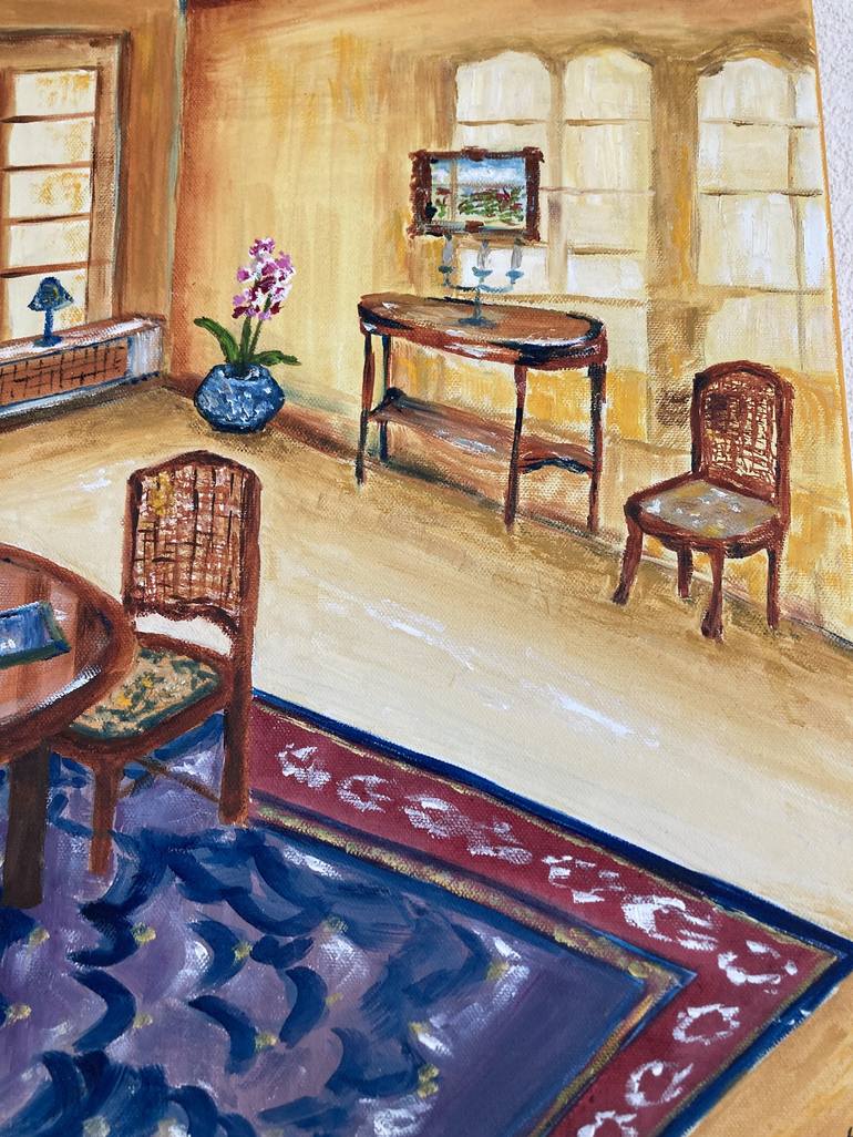 Original Expressionism Interiors Painting by Hajnalka Fellmann