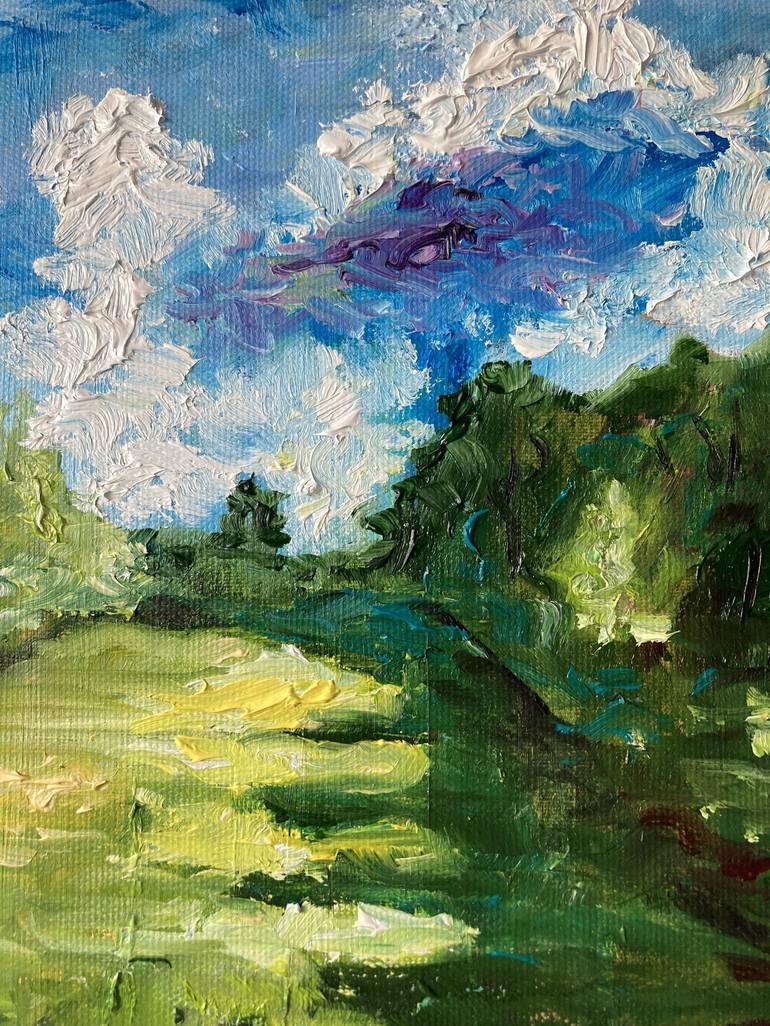 Original Abstract Expressionism Landscape Painting by Hajnalka Fellmann