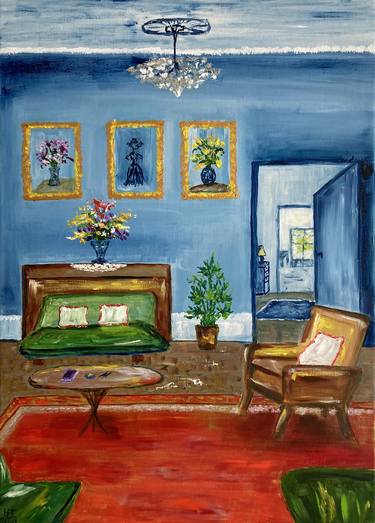 Original Expressionism Interiors Paintings by Hajnalka Fellmann