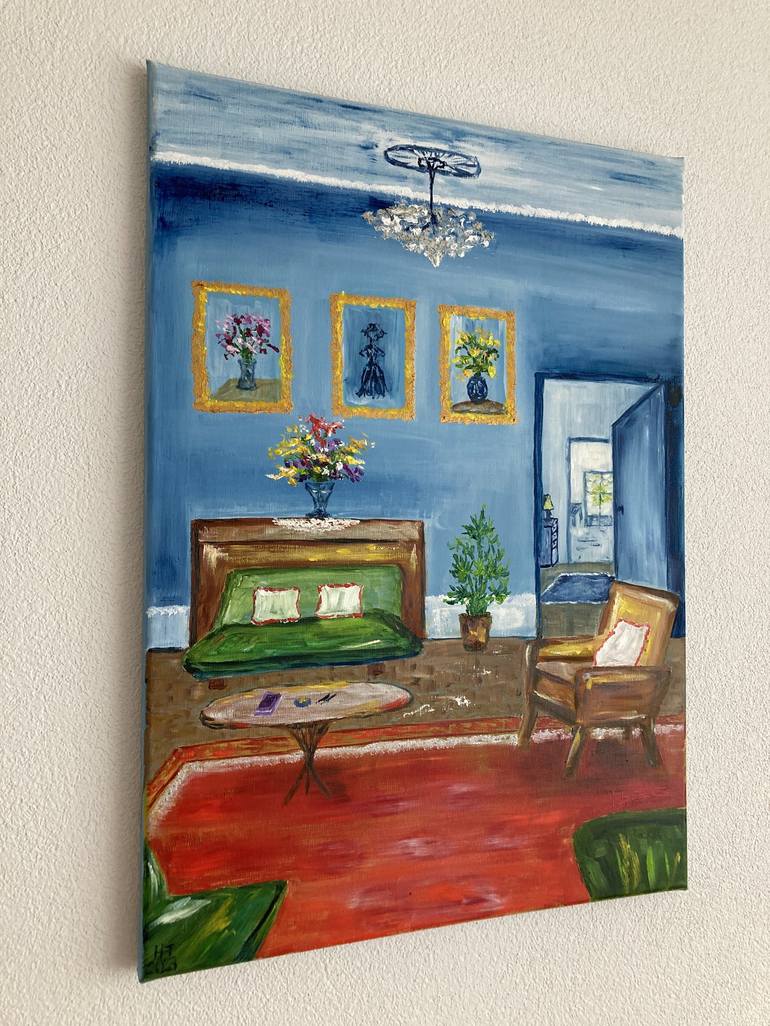 Original Interiors Painting by Hajnalka Fellmann