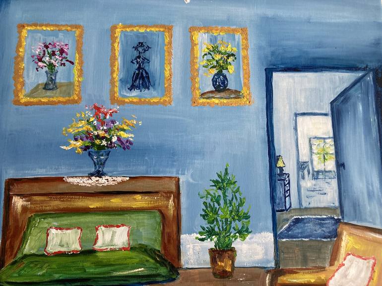 Original Interiors Painting by Hajnalka Fellmann