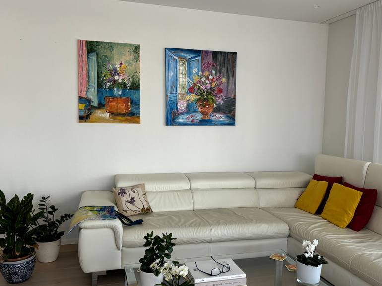 Original Abstract Expressionism Botanic Painting by Hajnalka Fellmann
