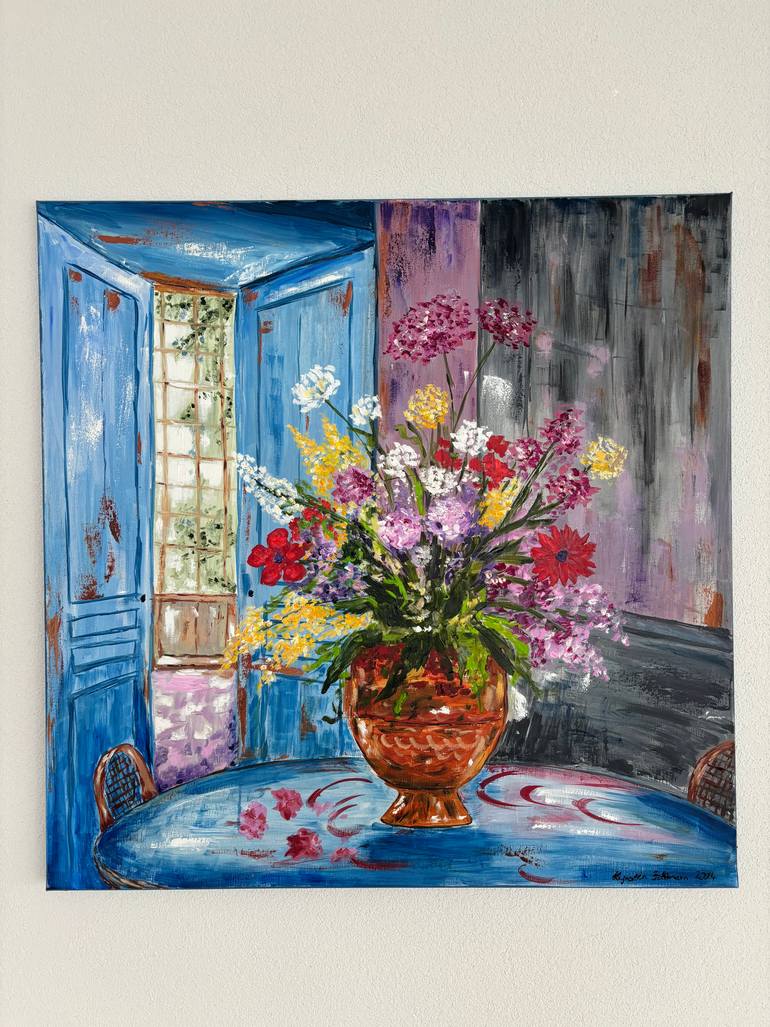 Original Abstract Expressionism Botanic Painting by Hajnalka Fellmann