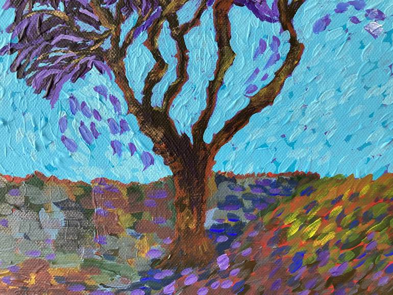 Original Impressionism Tree Painting by Hajnalka Fellmann