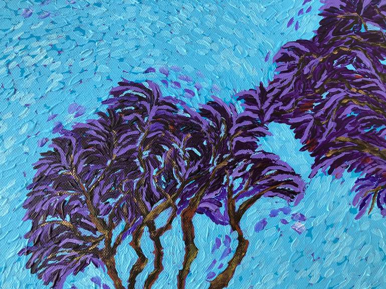 Original Impressionism Tree Painting by Hajnalka Fellmann