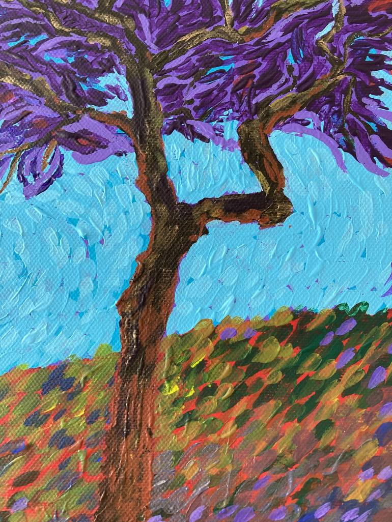 Original Impressionism Tree Painting by Hajnalka Fellmann