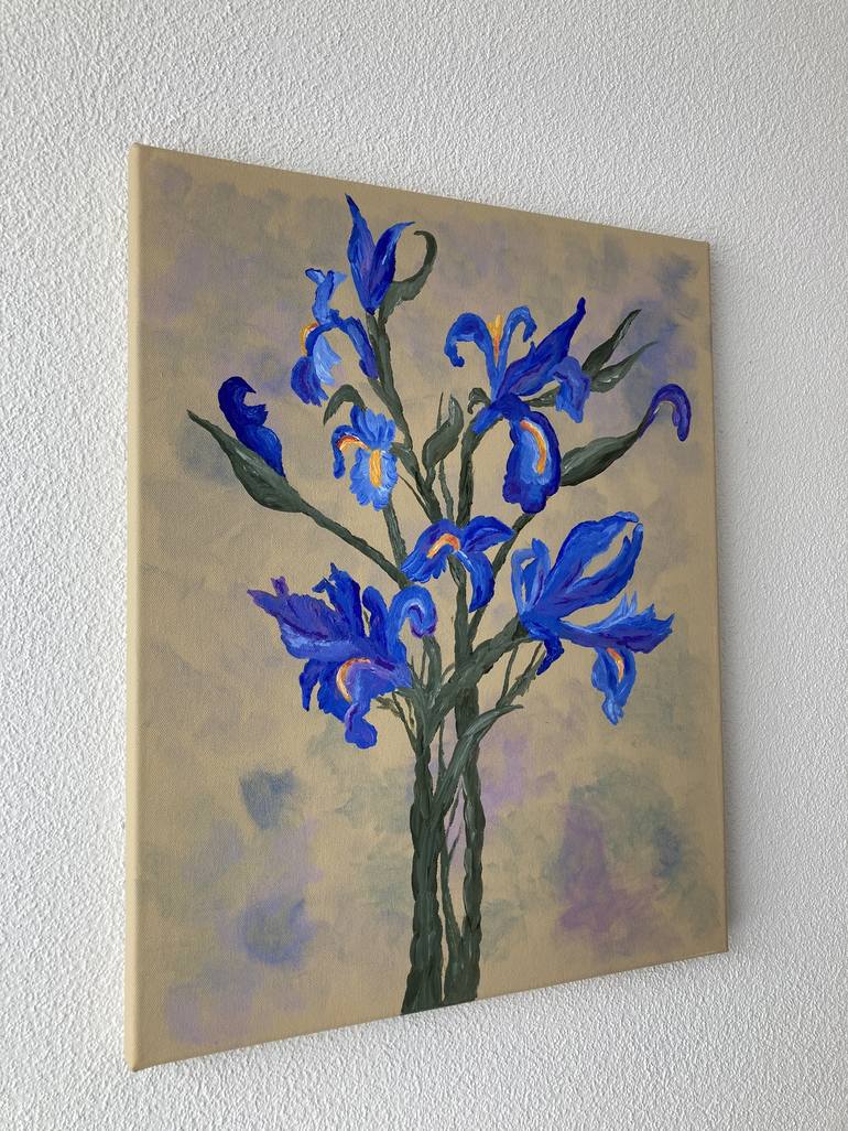 Original Floral Painting by Hajnalka Fellmann