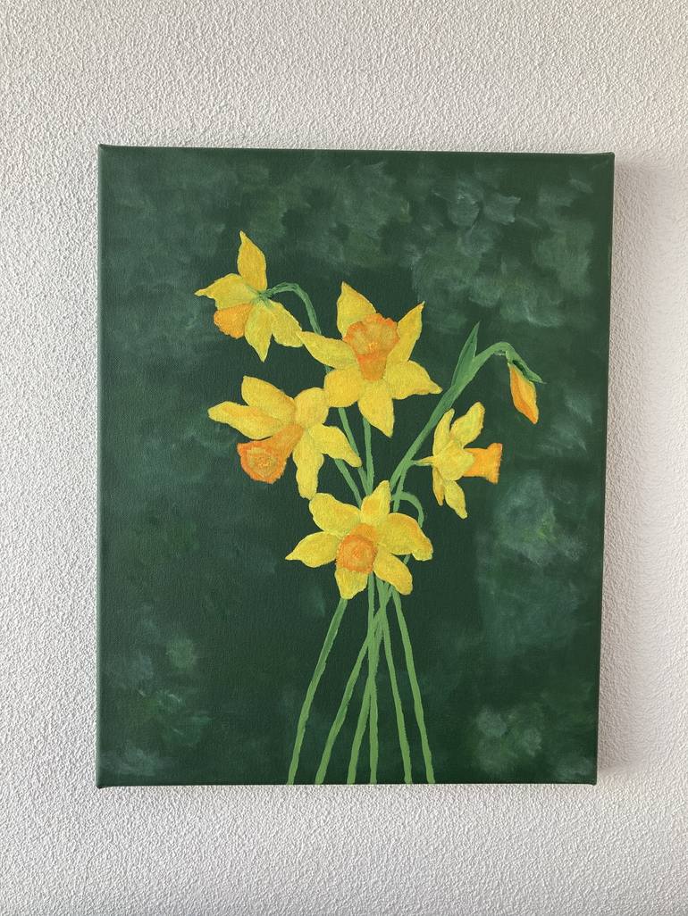 Original Fine Art Floral Painting by Hajnalka Fellmann