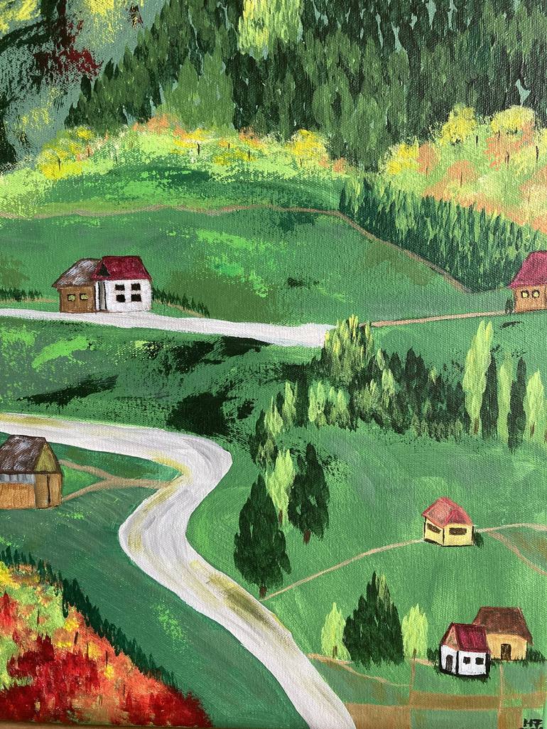 Original Landscape Painting by Hajnalka Fellmann