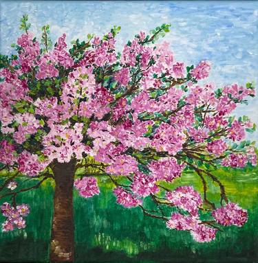 Original Fine Art Tree Paintings by Hajnalka Fellmann