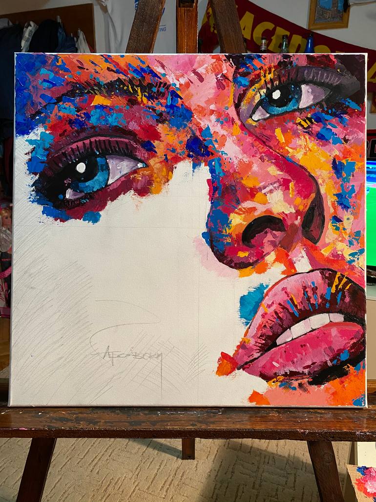Original Abstract Women Painting by Filip Arsovski
