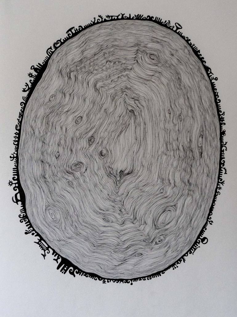 Original Fine Art Abstract Drawing by Zhannet Abish