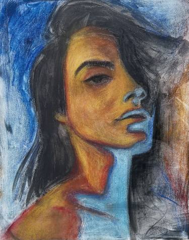 abstract pastel portraits