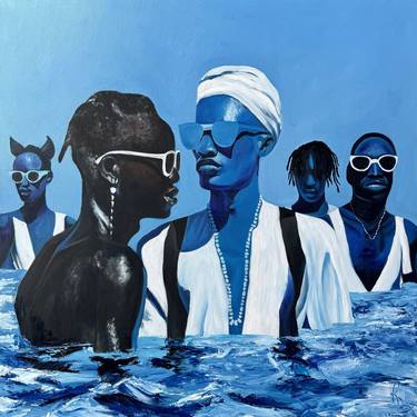 Print of Figurative Beach Paintings by Kseniya Rai