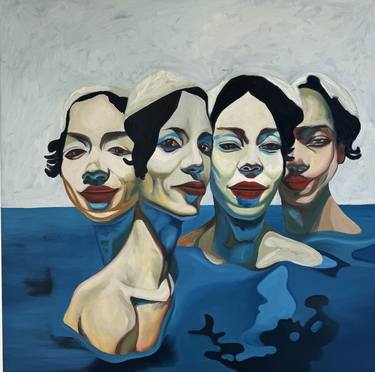 Original Figurative Beach Paintings by Kseniya Rai