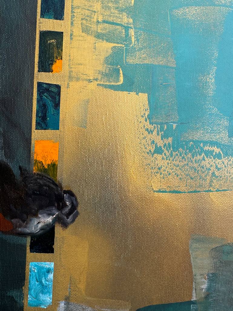 Original Abstract Expressionism Geometric Painting by Kseniya Rai