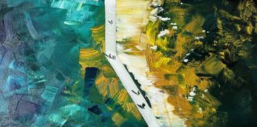 Original Abstract Beach Paintings by Oksana Huliaieva