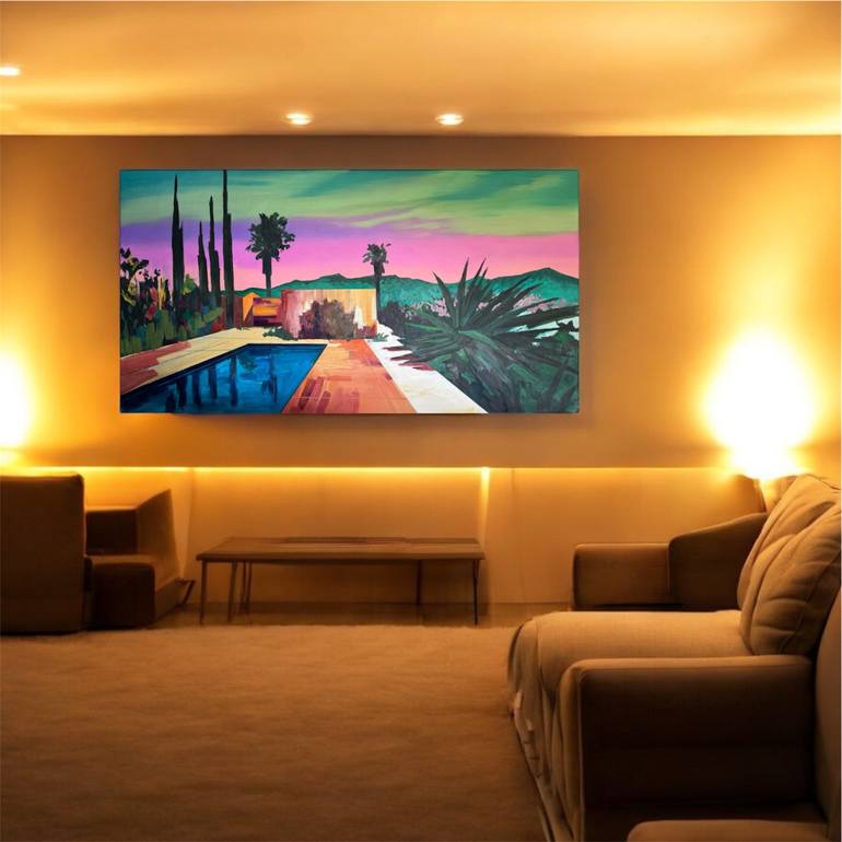 Original Abstract Expressionism Geometric Painting by Kseniya Rai