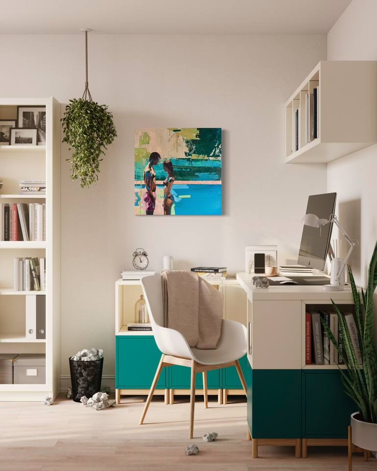 Original Abstract Beach Painting by Kseniya Rai