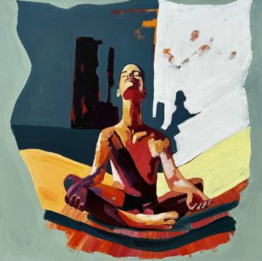 Original Figurative Outer Space Paintings by Oksana Huliaieva