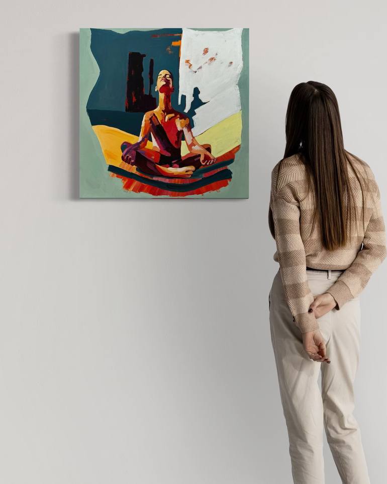 Original Conceptual Outer Space Painting by Kseniya Rai