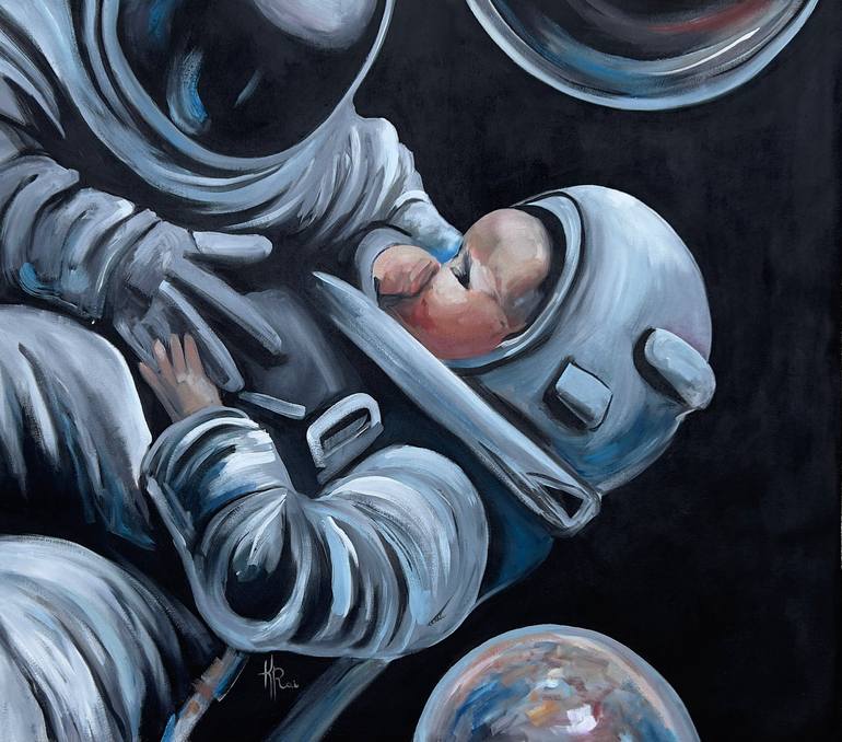 baby astronaut in space