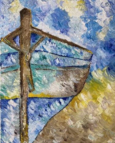Original Abstract Expressionism Boat Paintings by Harish Palagummi