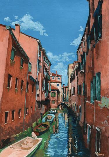 Original Street Art Cities Painting by Taras Bedratyi