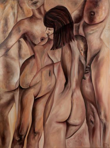 Print of Nude Paintings by Eduard Kulm