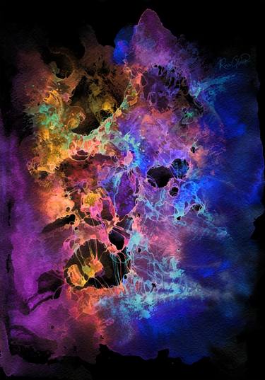 Print of Abstract Expressionism Abstract Digital by RINA GARON